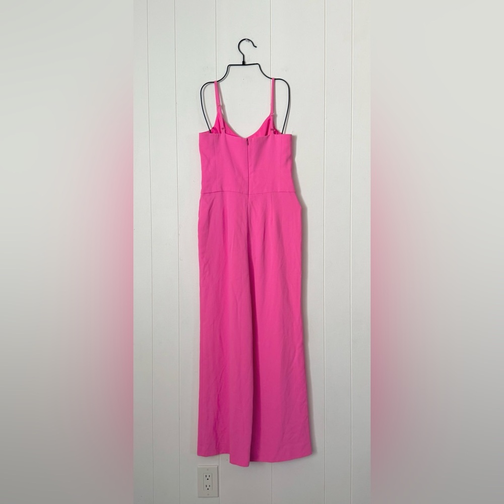Trina Turk Zadie Jumpsuit in Flamingo Hot Pink NWT Size 2 Barbie Statement Y2K - Picture 9 of 15